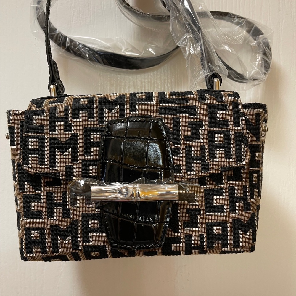 New LongChamp Roseau Jacquard LGP Crossbody Bag - Picture 3 of 6